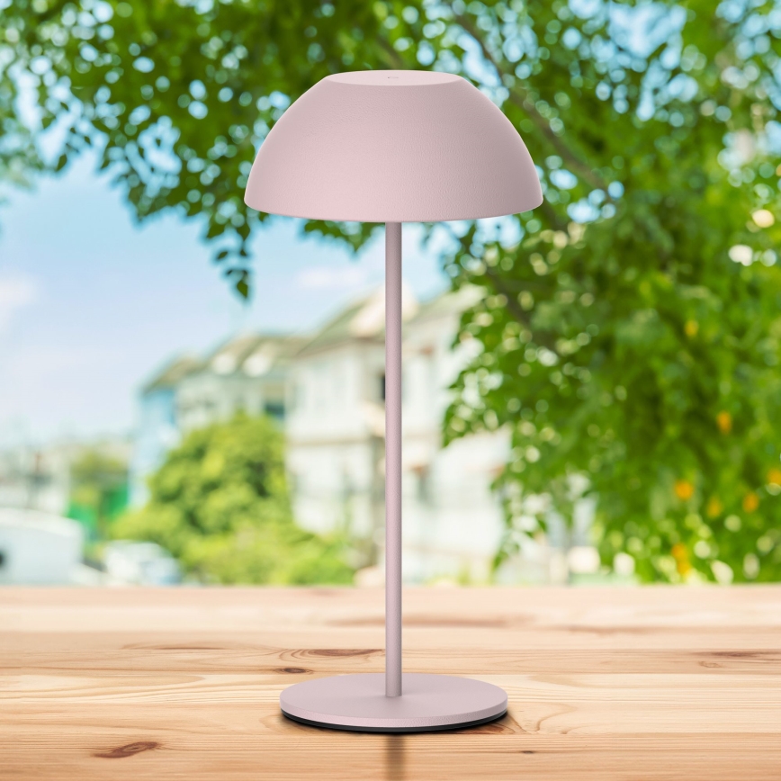 LED Ściemn. dotykowa zewn. lampa stołowa TANZANIA LED/1,8W/5V USB 1800 mAh IP44 różowe