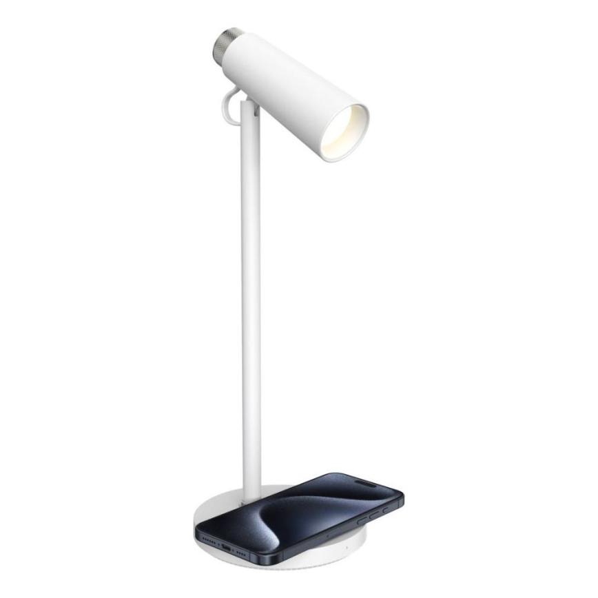 LED Lampa stołowa ściemnialna z bezprzewodowym Qi ładowaniem TIT LED/12W/230V biały