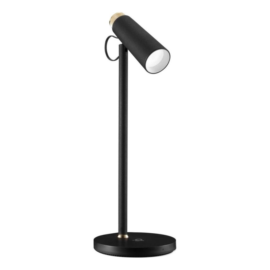 LED Lampa stołowa ściemnialna z bezprzewodowym Qi ładowaniem TIT LED/12W/230V czarny