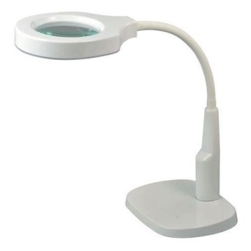 LED Lampa stołowa ściemnialna ze szkłem powiększającym dwuogniskowym LED/6W/230V 6000-7000K biała