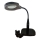 LED Lampa stołowa ściemnialna ze szkłem powiększającym dwuogniskowym LED/6W/230V 6000-7000K czarna