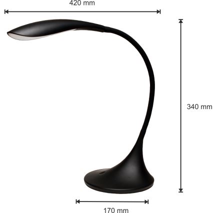 LED Lampa stołowa VELA LED/6,5W/230V czarna