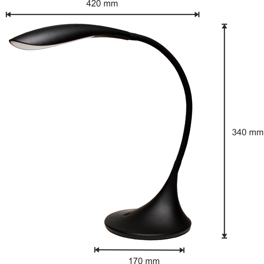 LED Lampa stołowa VELA LED/6,5W/230V czarna