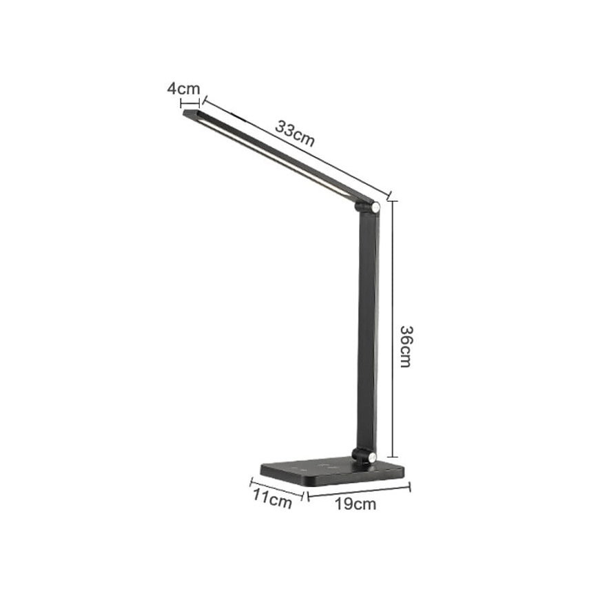 LED Lampa stołowa z bezprzewodową ładowarką LED/10W/230V 3000/4000/4500/5000/6000K matowy chrom