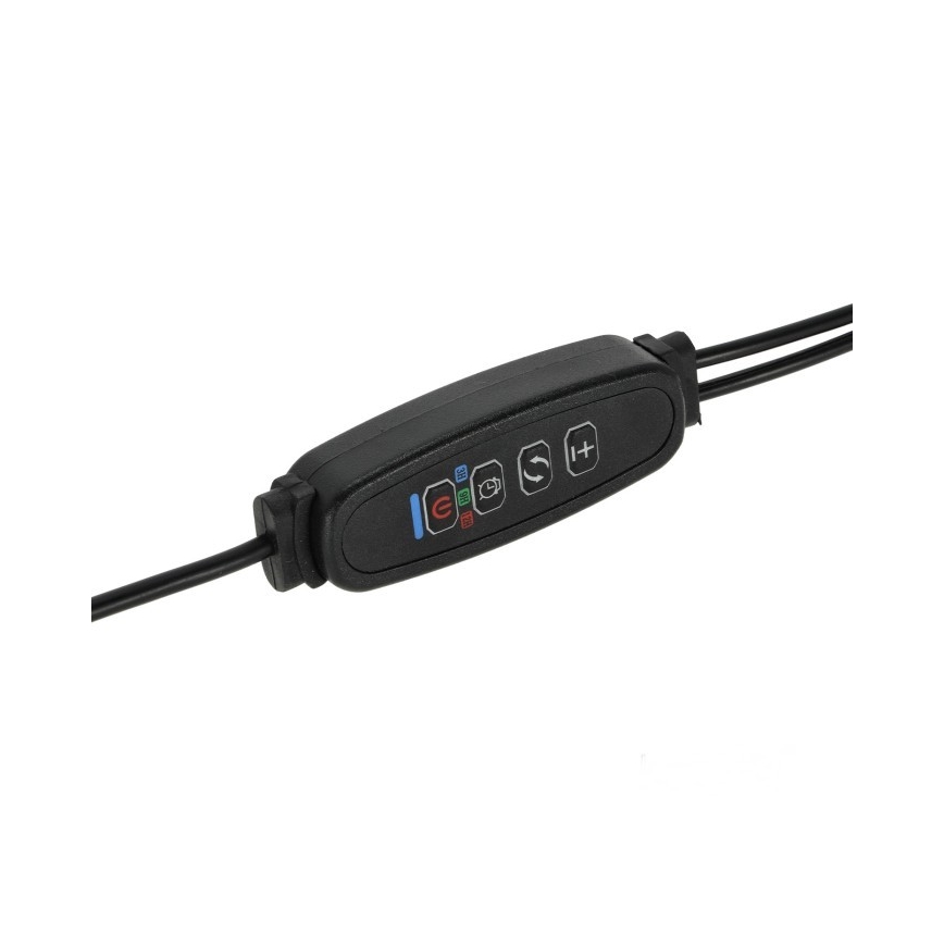 Regulowana jasem elastyczna lampa stołowa LED z klipsem do uprawy roślin VITARO 2xLED/4W/230V czarna