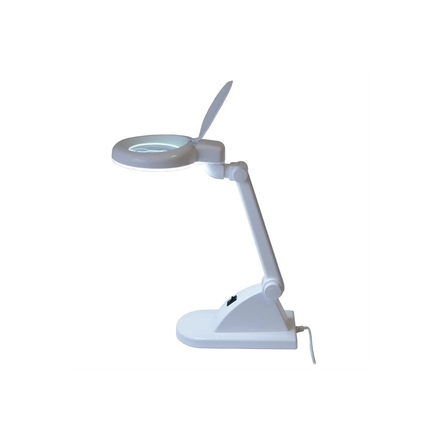 LED Lampa stołowa z lupą LED/6W/230V biały