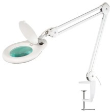 LED Lampa stołowa z lupą LED/9W/230V biała