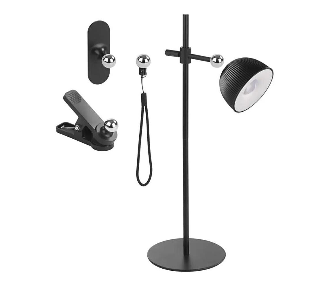 LED Lampa stołowa ściemnialna do ładowania magnetyczna 4w1 LED/4,2W/3,7V 4000K czarne