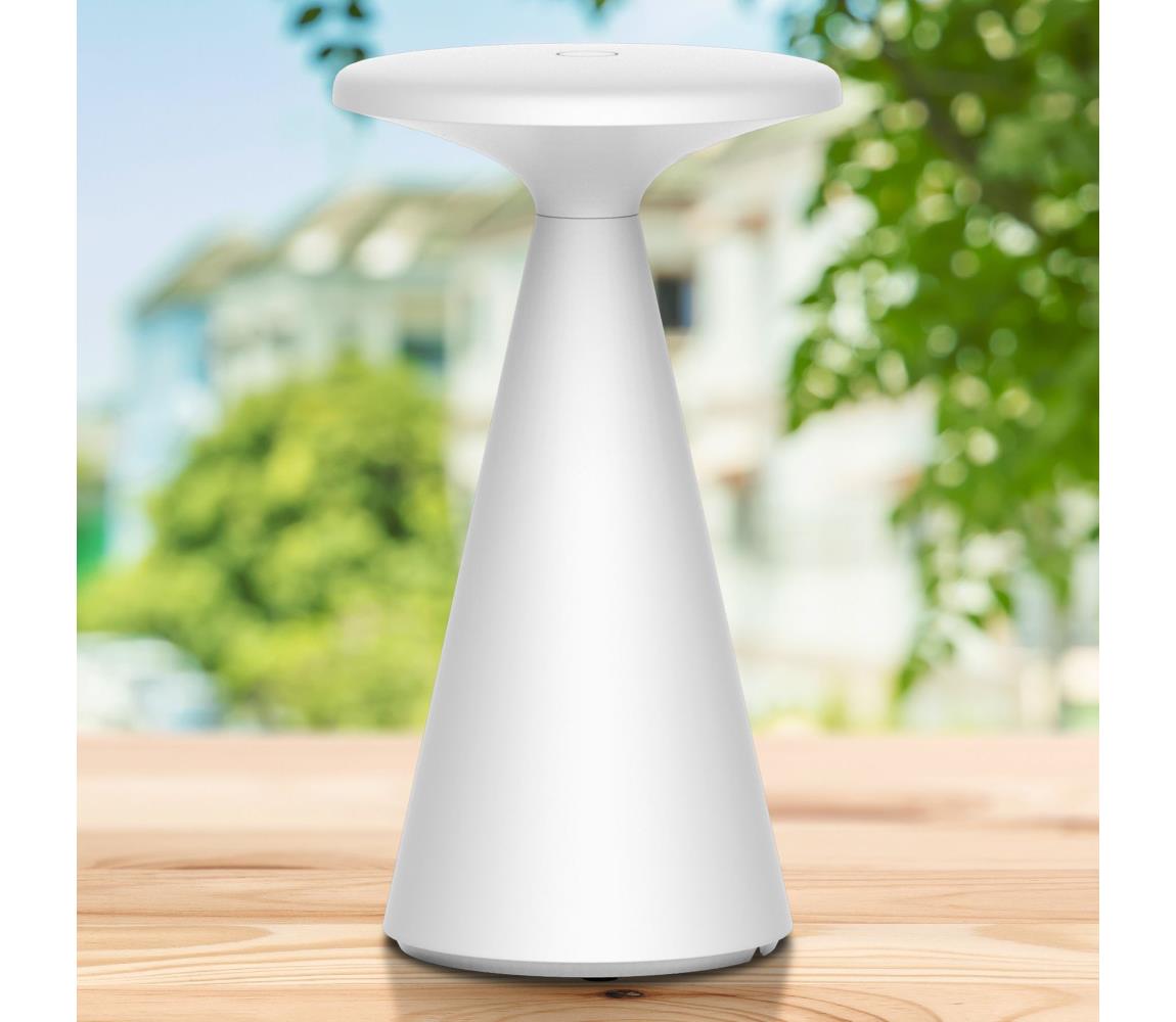 LED Lampa stołowa ściemnialna PAROS LED/1,8W/5V USB 1800 mAh IP44 biały