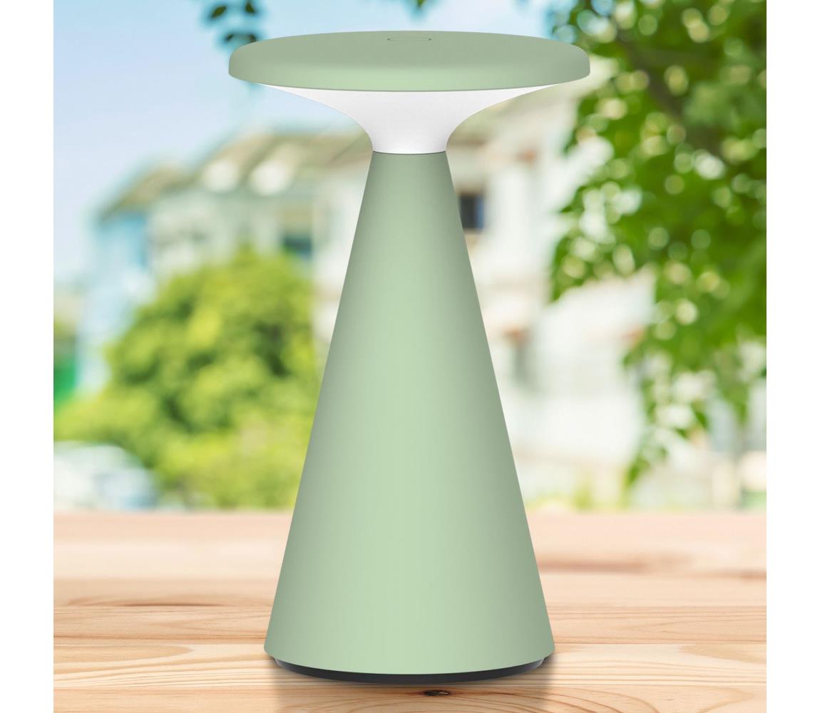 LED Lampa stołowa ściemnialna PAROS LED/1,8W/5V USB 1800 mAh IP44 zielony
