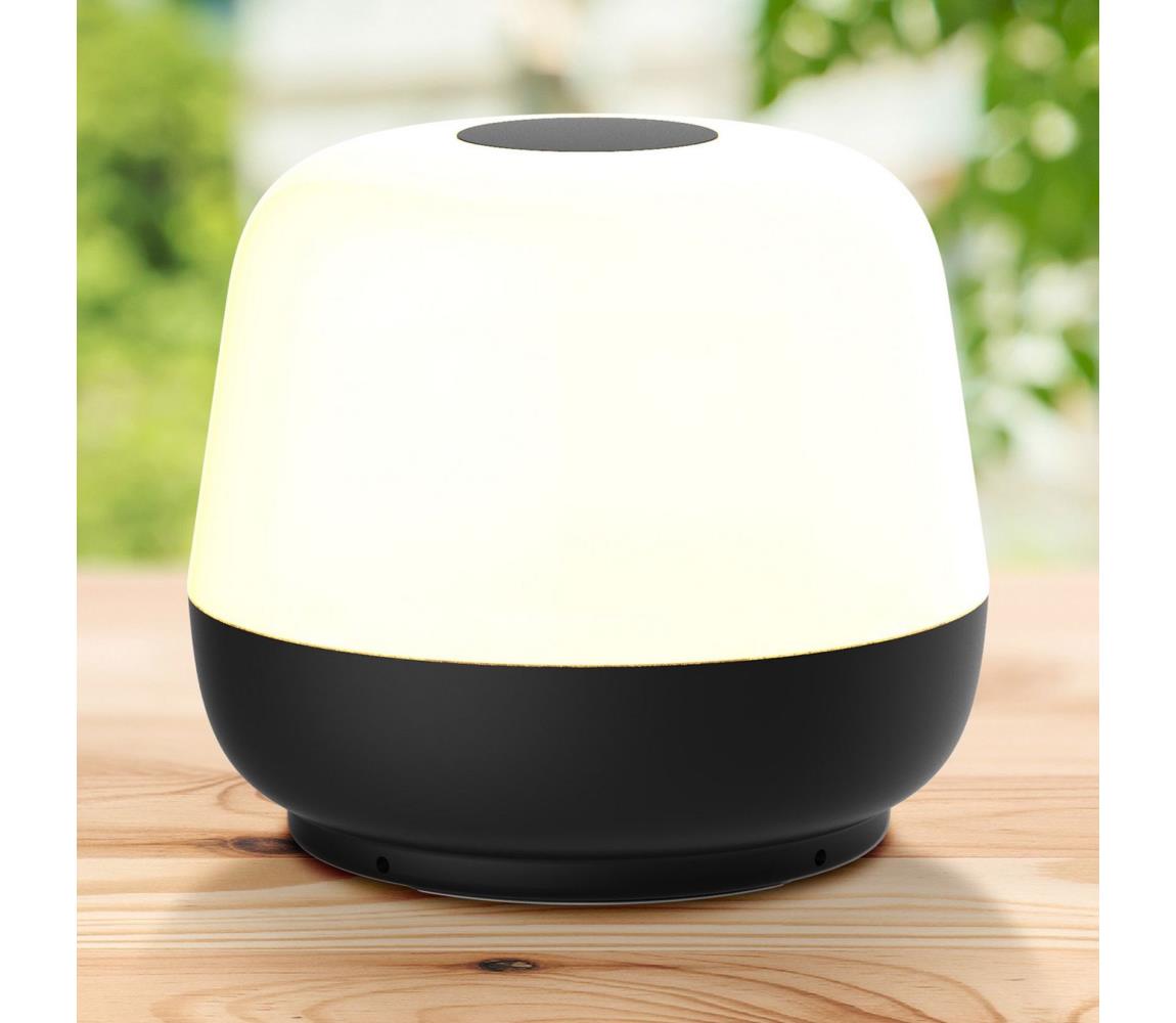 LED Lampa stołowa ściemnialna SAMBA LED/1,2W/5V USB 1200 mAh IP44 czarny