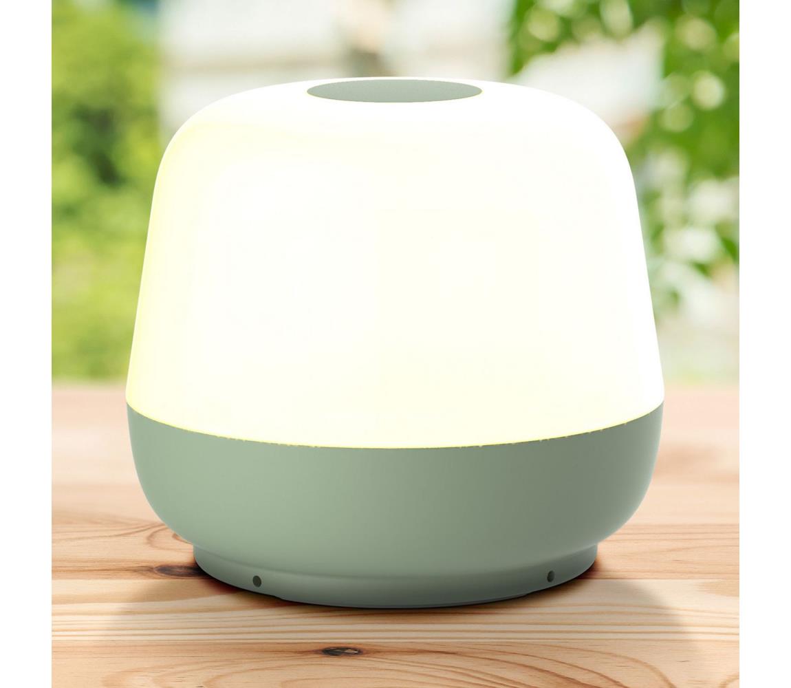 LED Lampa stołowa ściemnialna SAMBA LED/1,2W/5V USB 1200 mAh IP44 zielony