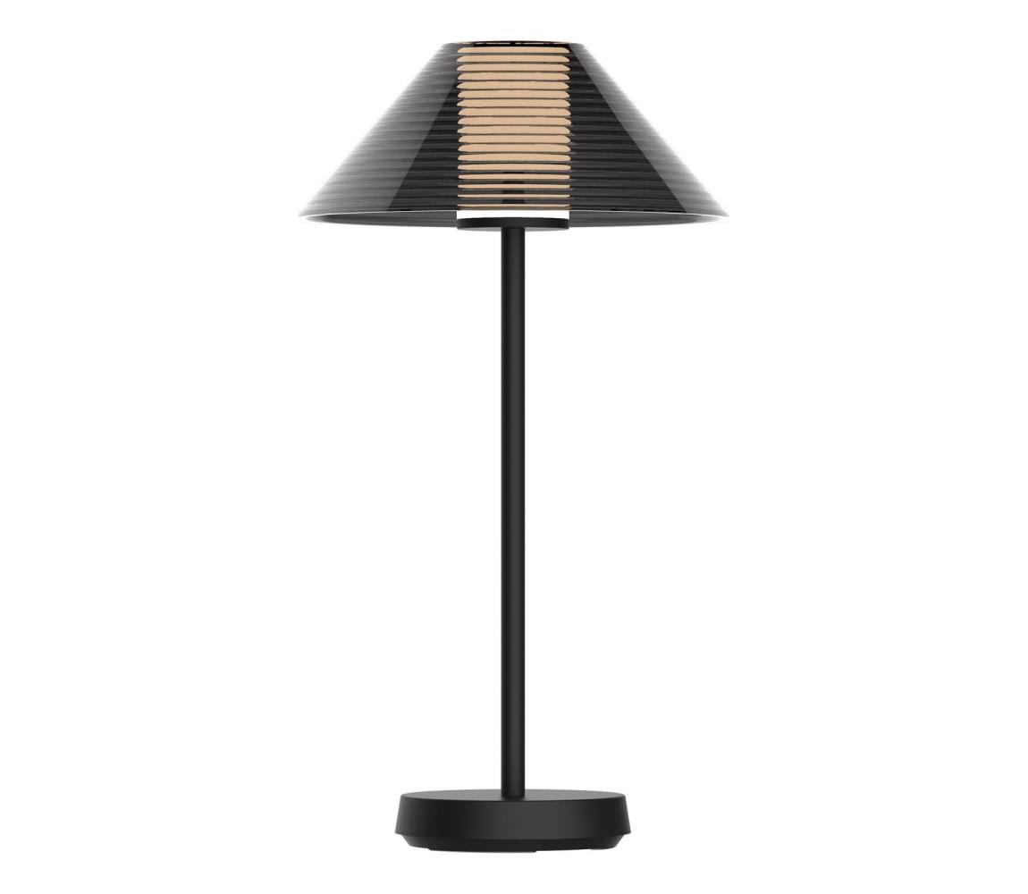 LED Lampa stołowa ściemnialna SERENGETI LED/3,4W/5V USB 3600 mAh IP44 czarny