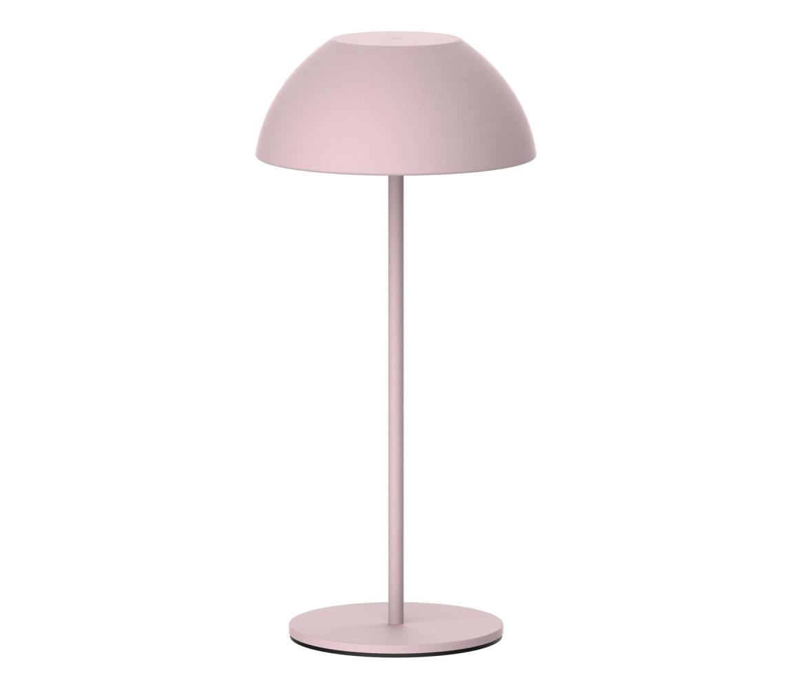 LED Lampa stołowa ściemnialna TANZANIA LED/1,8W/5V USB 1800 mAh IP44 różowe