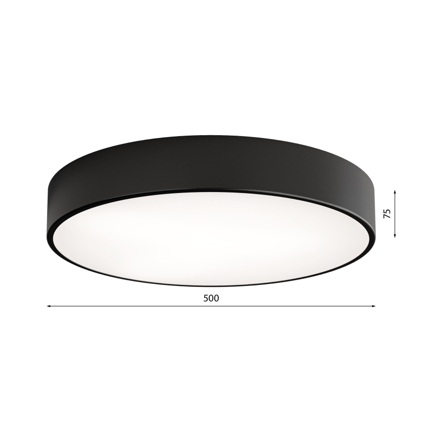 LED Lampa sufitowa CLEO LED/69W/230V 4000K śr. 50 cm czarna