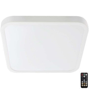 LED Lampa sufitowa do łazienki z czujnikiem LED/36W/230V 4000K IP44 42x42 cm biała + pilot do zdalnego sterowania