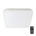 LED Lampa sufitowa do łazienki z czujnikiem SAMSUNG CHIP LED/18W/230V IP44 4000K 29x29 cm biała + pilot do zdalnego sterowania