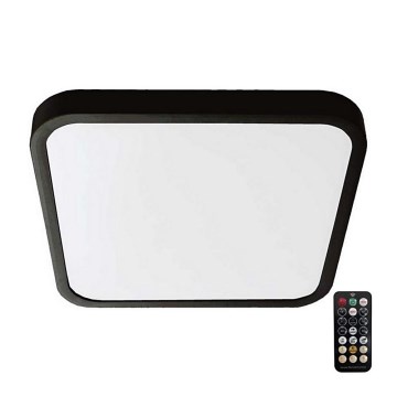 LED Lampa sufitowa do łazienki z czujnikiem SAMSUNG CHIP LED/18W/230V IP44 4000K 29x29 cm czarna + pilot do zdalnego sterowania