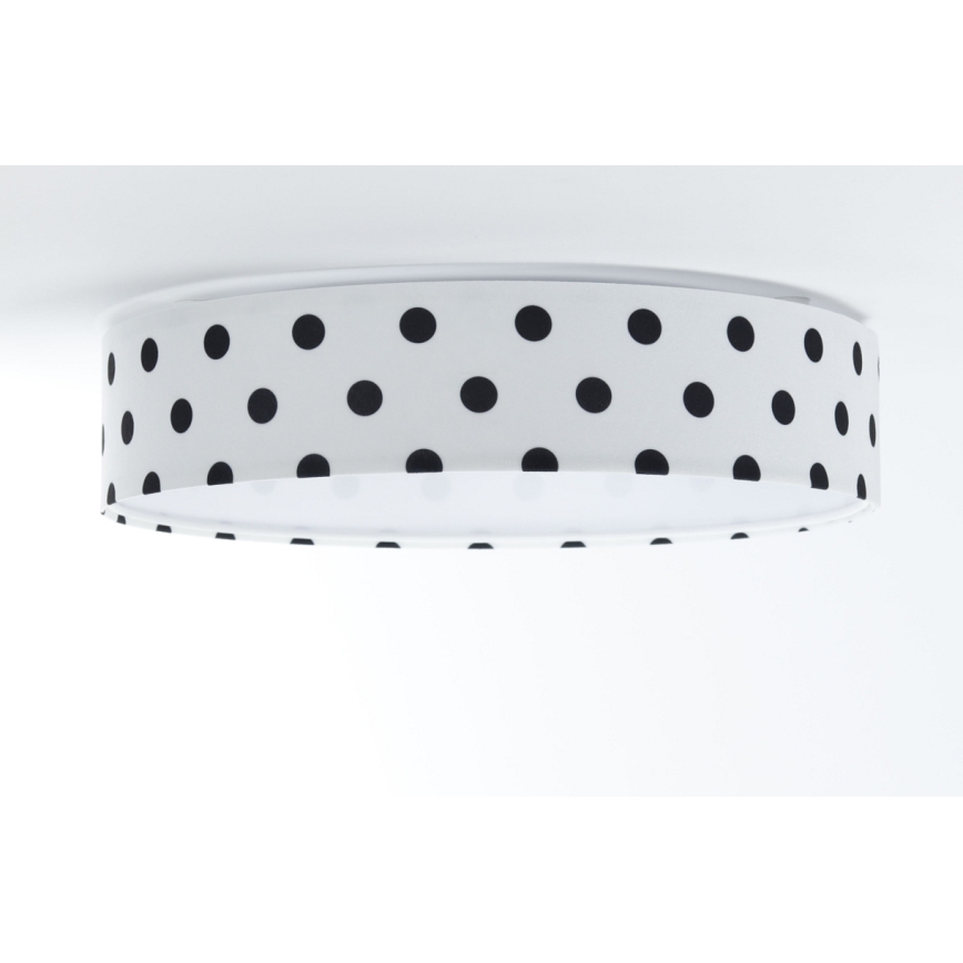 LED Dziecięca lampa sufitowa GALAXY KIDS LED/24W/230V w kropki biała/czarna