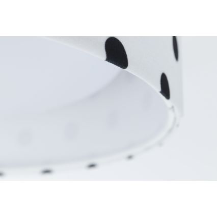 LED Dziecięca lampa sufitowa GALAXY KIDS LED/24W/230V w kropki biała/czarna