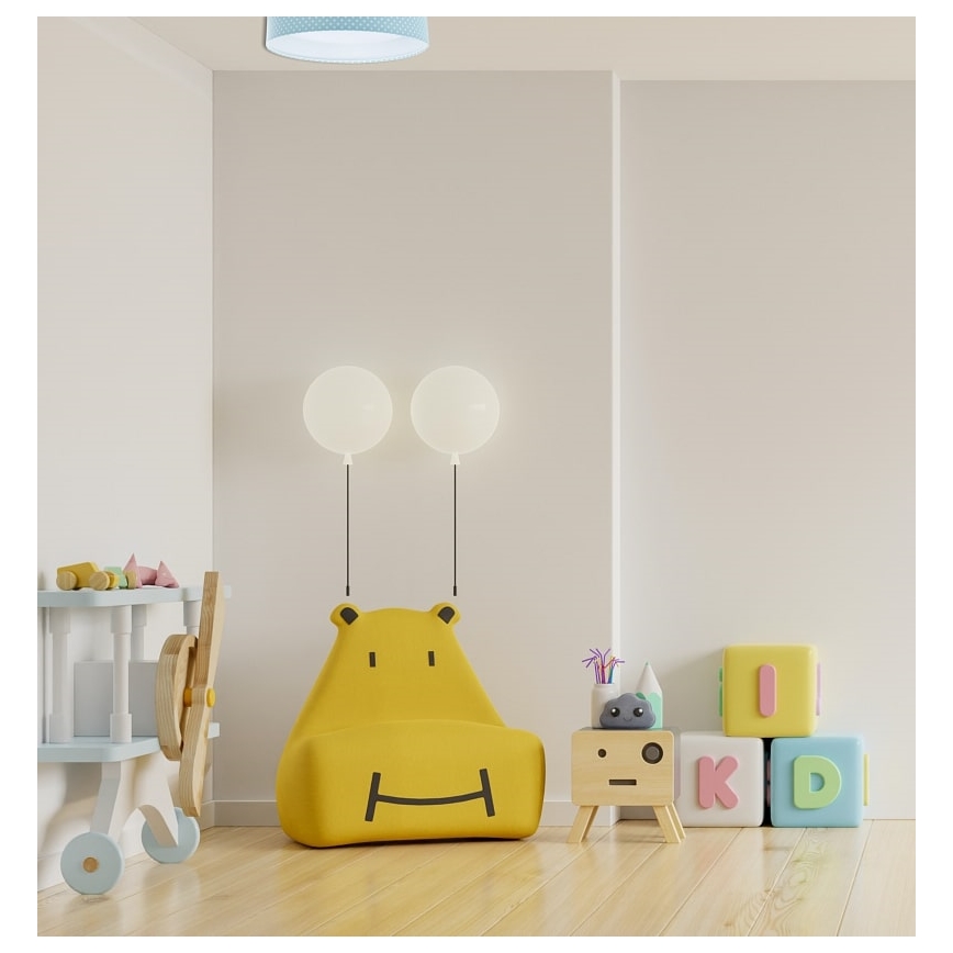 LED Dziecięca lampa sufitowa GALAXY KIDS LED/24W/230V turkusowe kropki/biała