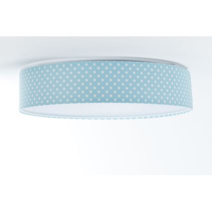LED Dziecięca lampa sufitowa GALAXY KIDS LED/24W/230V turkusowe kropki/biała