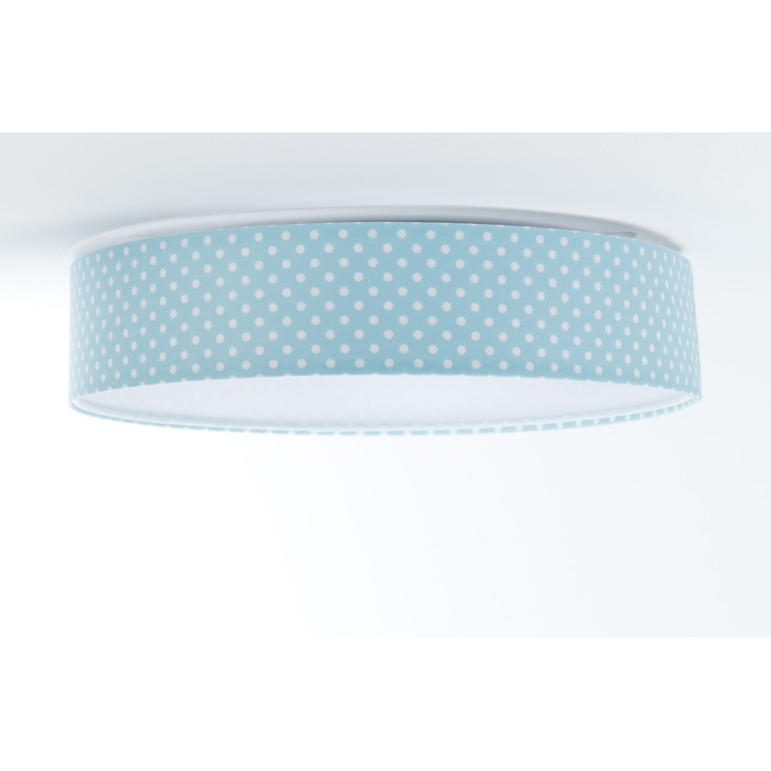 LED Dziecięca lampa sufitowa GALAXY KIDS LED/24W/230V turkusowe kropki/biała