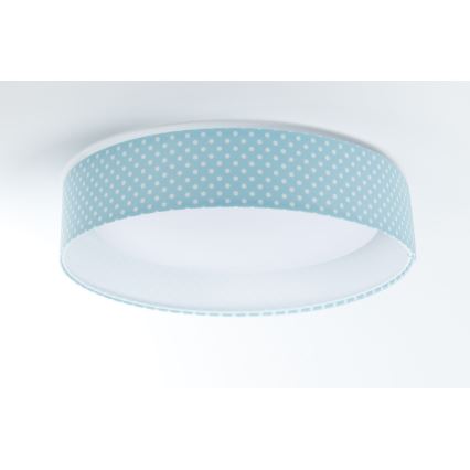 LED Dziecięca lampa sufitowa GALAXY KIDS LED/24W/230V turkusowe kropki/biała