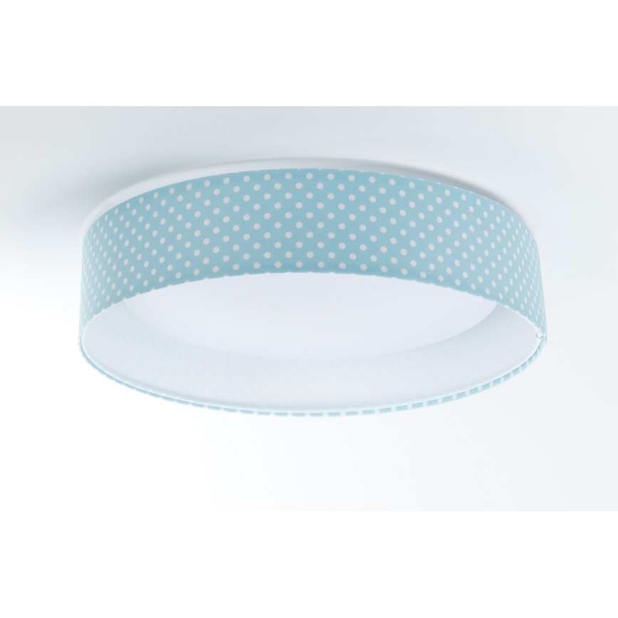 LED Dziecięca lampa sufitowa GALAXY KIDS LED/24W/230V turkusowe kropki/biała