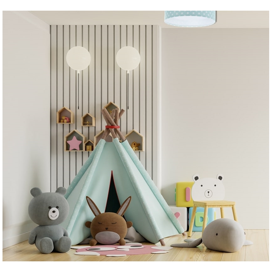 LED Dziecięca lampa sufitowa GALAXY KIDS LED/24W/230V gwiazdki zielono-biała