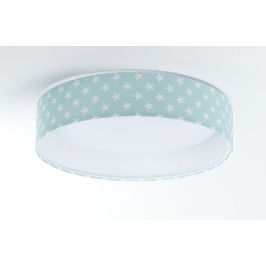 LED Dziecięca lampa sufitowa GALAXY KIDS LED/24W/230V gwiazdki zielono-biała