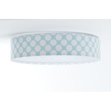 LED Dziecięca lampa sufitowa GALAXY KIDS LED/24W/230V zielono-biała w kropki