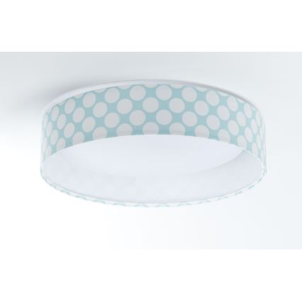 LED Dziecięca lampa sufitowa GALAXY KIDS LED/24W/230V zielono-biała w kropki