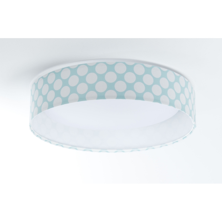 LED Dziecięca lampa sufitowa GALAXY KIDS LED/24W/230V zielono-biała w kropki