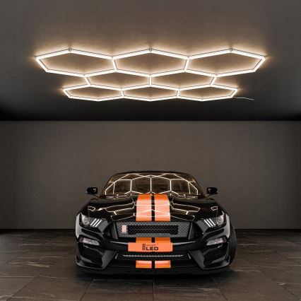 Oprawa sufitowa LED HEXAGON LED/280W/85-265V 4000K 313x298 cm CRI 90 IP54 biała