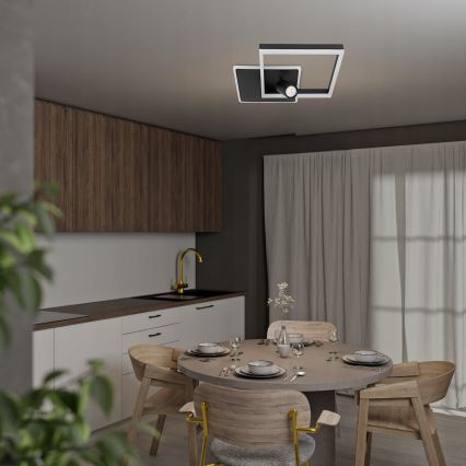 LED Lampa sufitowa LED/38W/230V + 1xGU10/30W czarna