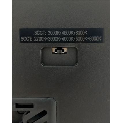 LED Lampa sufitowa LED/40W/230V 3000/4000/6500K 50x50 cm czarna