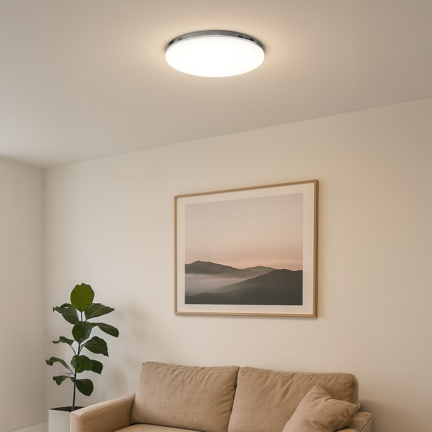 LED Lampa sufitowa MAYA LED/36W/230V śr. 50 cm, błyszczący chrom