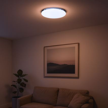 LED Lampa sufitowa MAYA LED/36W/230V śr. 50 cm, błyszczący chrom