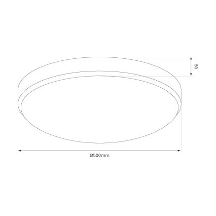 LED Lampa sufitowa MAYA LED/36W/230V śr. 50 cm, błyszczący chrom