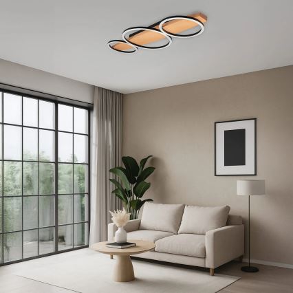 LED Lampa sufitowa MELISA LED/28W/230V 26,5x70 cm sosna