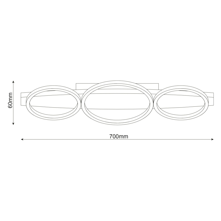 LED Lampa sufitowa MELISA LED/28W/230V 26,5x70 cm sosna