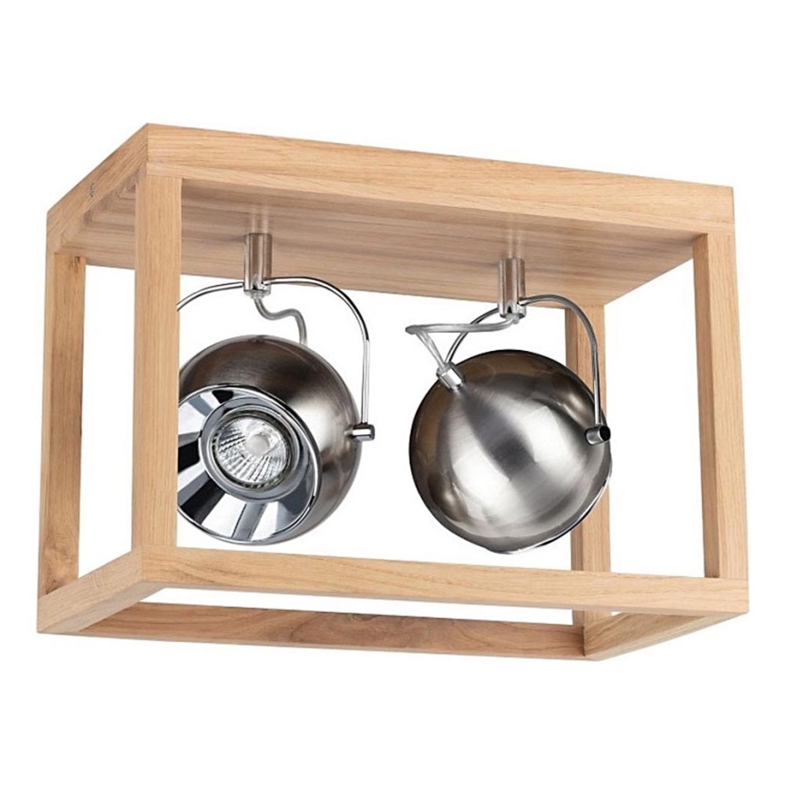 LED lampa sufitowa ROY 2xGU10/5W/230V matowy dąb