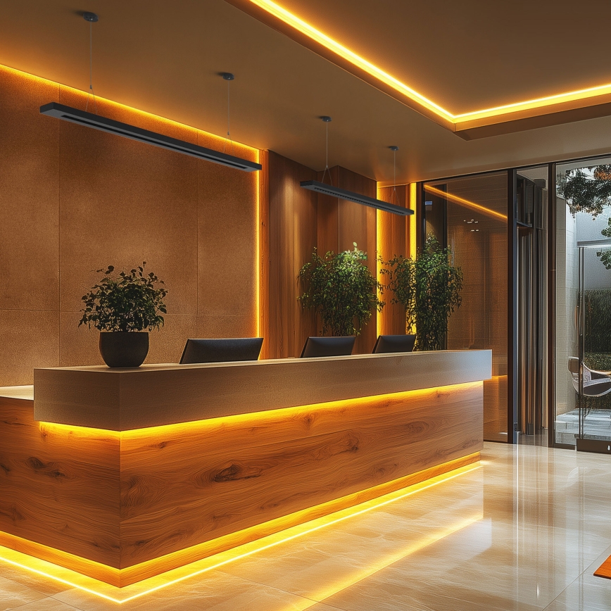 LED Lampa sufitowa/wisząca PLANK LED/20/30/40W/230V 2700/4000/6000K CRI 90 czarna