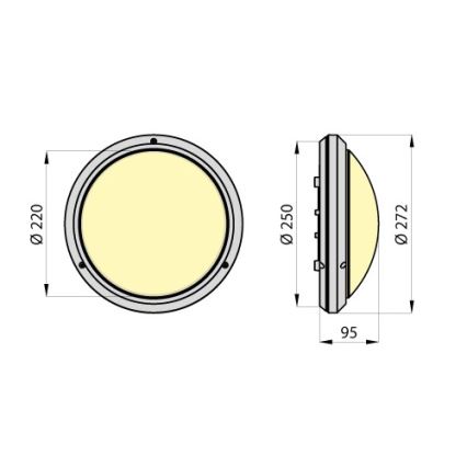 LED Lampa techniczna VARNA ECO LED/10W/230V IP54