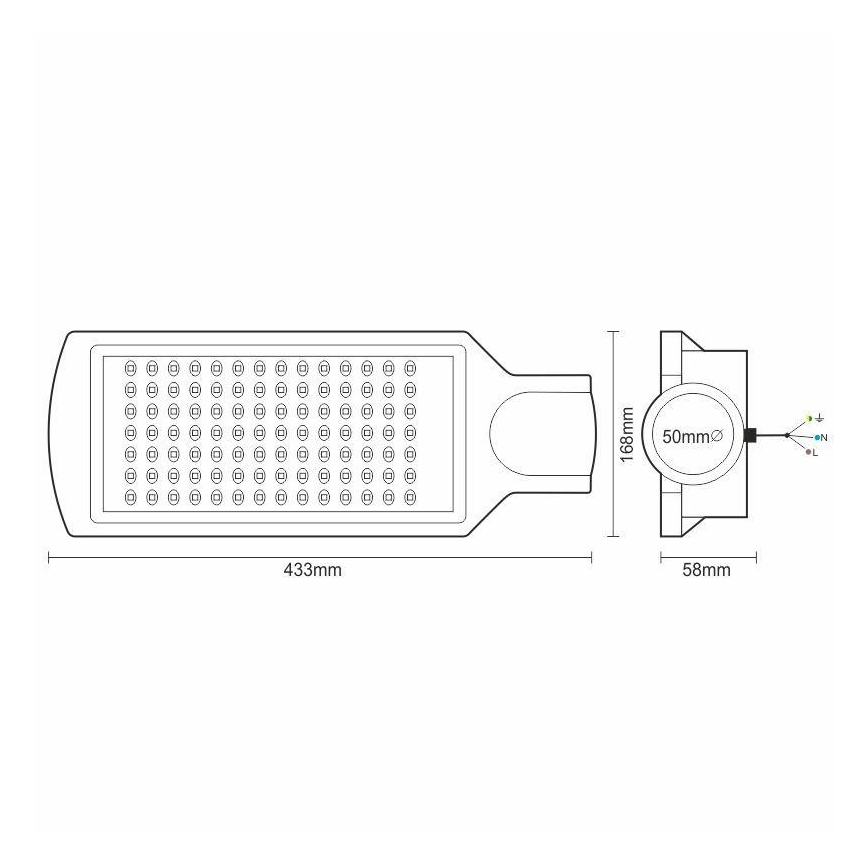 LED Lampa uliczna LED/100W/170-400V IP65
