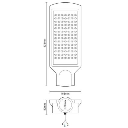 LED Lampa uliczna LED/100W/170-400V IP65