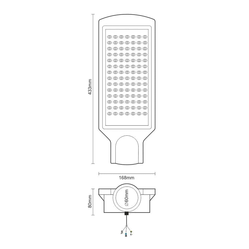 LED Lampa uliczna LED/100W/170-400V IP65
