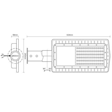 LED Lampa uliczna LED/100W/230V 5000K IP65