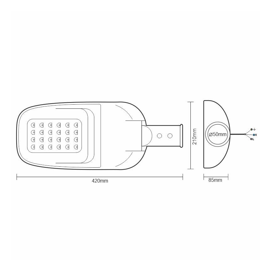LED Lampa uliczna LED/40W/230V 5000K IP65